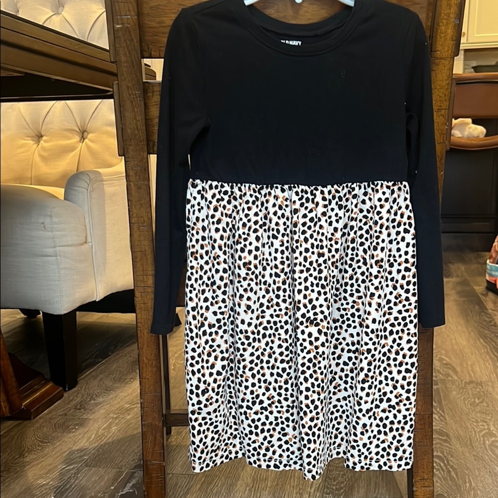 4T Old Navy Black and White Kids Casual Dress